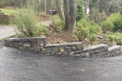 Basalt retaining wall