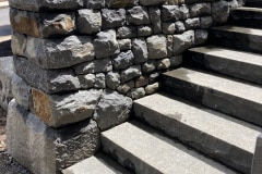 Basalt wall and steps