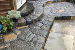 Basalt patio and steps