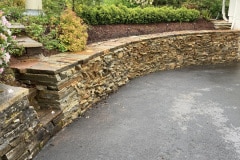 Quartzite retaining wall