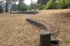 Basalt retaining wall