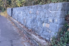 Basalt retaining wall