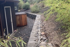 Basalt retaining wall