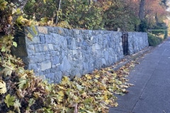 Basalt retaining wall