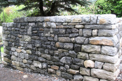 Freestanding basalt wall, 6" high