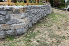 Basalt retaining wall