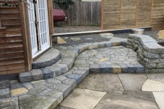Basalt patio and wall