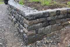 Basalt retaining wall